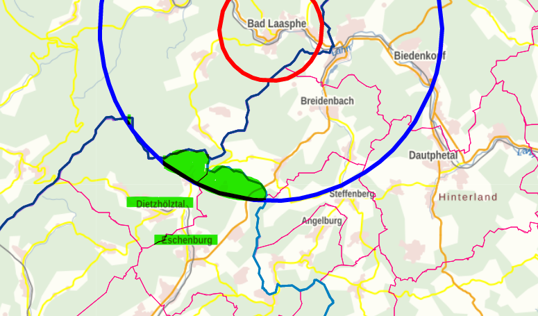 Durch den Ausbruch der Vogelgrippe in Bad Laasphe fallen auch Teile des Lahn-Dill-Kreises in die Überwachungszone. Grafik: Friedrich-Loeffler-Institut