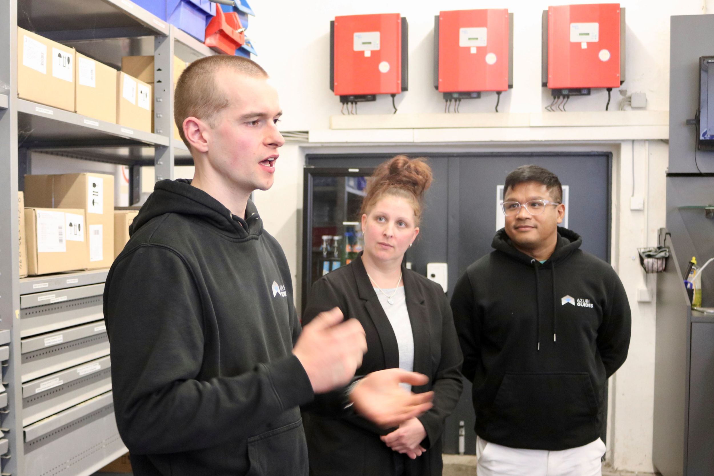 Azubi-Guide Matthias Schneider berichtete bei der Förderbescheidübergabe von seinen Erfahrungen im Handwerk und als Guide. Foto: Lahn-Dill-Kreis